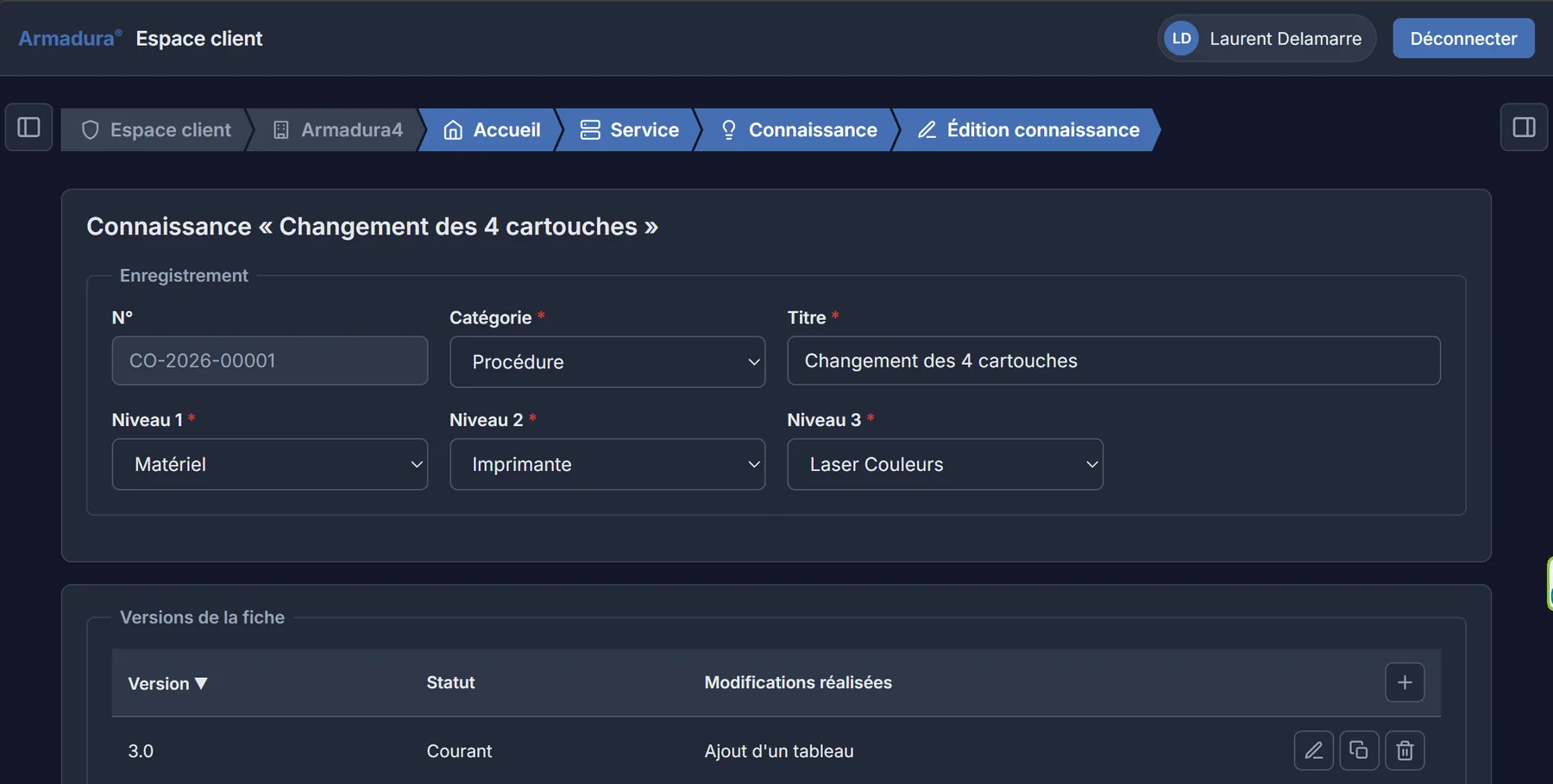 La base de connaissances